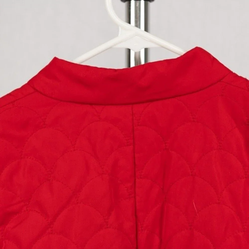 Sigrid Olsen quilted red jacket size S